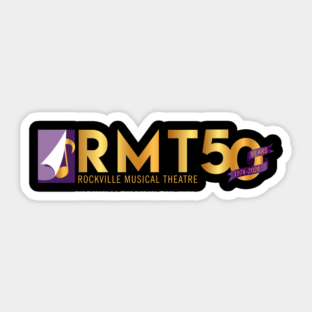 RMT 50th Logo Sticker by Rockville Musical Theatre